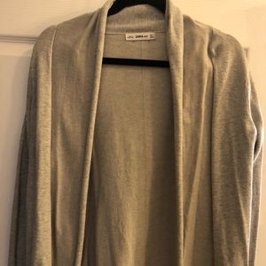ZARA knit gray open sweater!